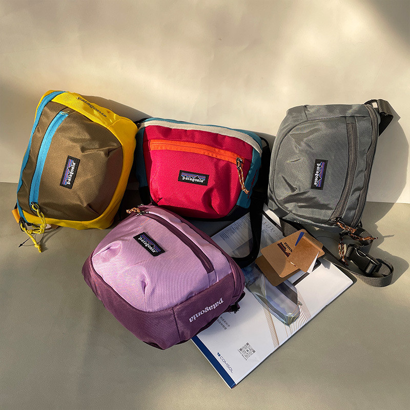 Patagonia กระเป๋าคาดเอวขนาดใหญ่ความจุ Multi-Pocket Water-Repellent กระเป๋าคาดหน้าอกผู้ชายกระเป๋า Messenger