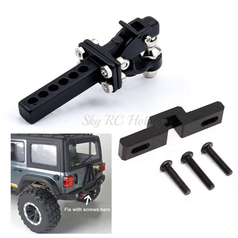 KS โลหะ Trailer Tow Hook Mount สำหรับ1/10 1:10 YK4102 1/8 YK4082 YiKong RC Crawler รถอะไหล่อัพเกรดอุ