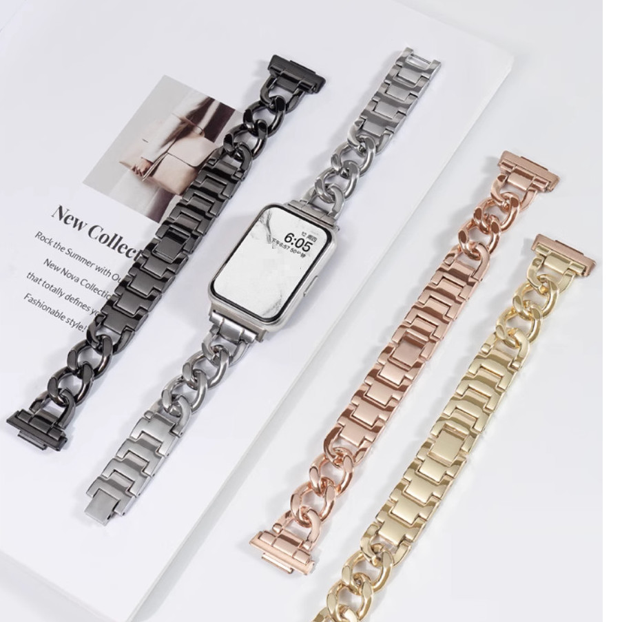 Chain Strap For Huawei watch Fit 4 สาย Huawei watch Fit 4 Pro Strap Huawei Watch Fit 3 สาย Huawei Fi