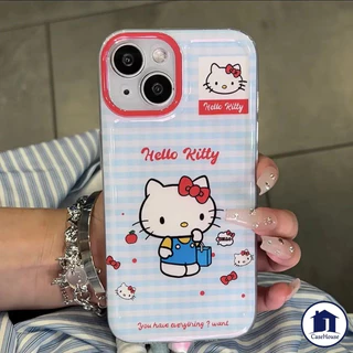 เคสใสนิ่มลายแมวน้อยสีฟ้าแสนหวาน เข้ากันได้กับ iPhone 15 11 Pro Max 12 13 14 Pro Max 7 8 Plus XR X XS Max 12 11 15 14 Pro
