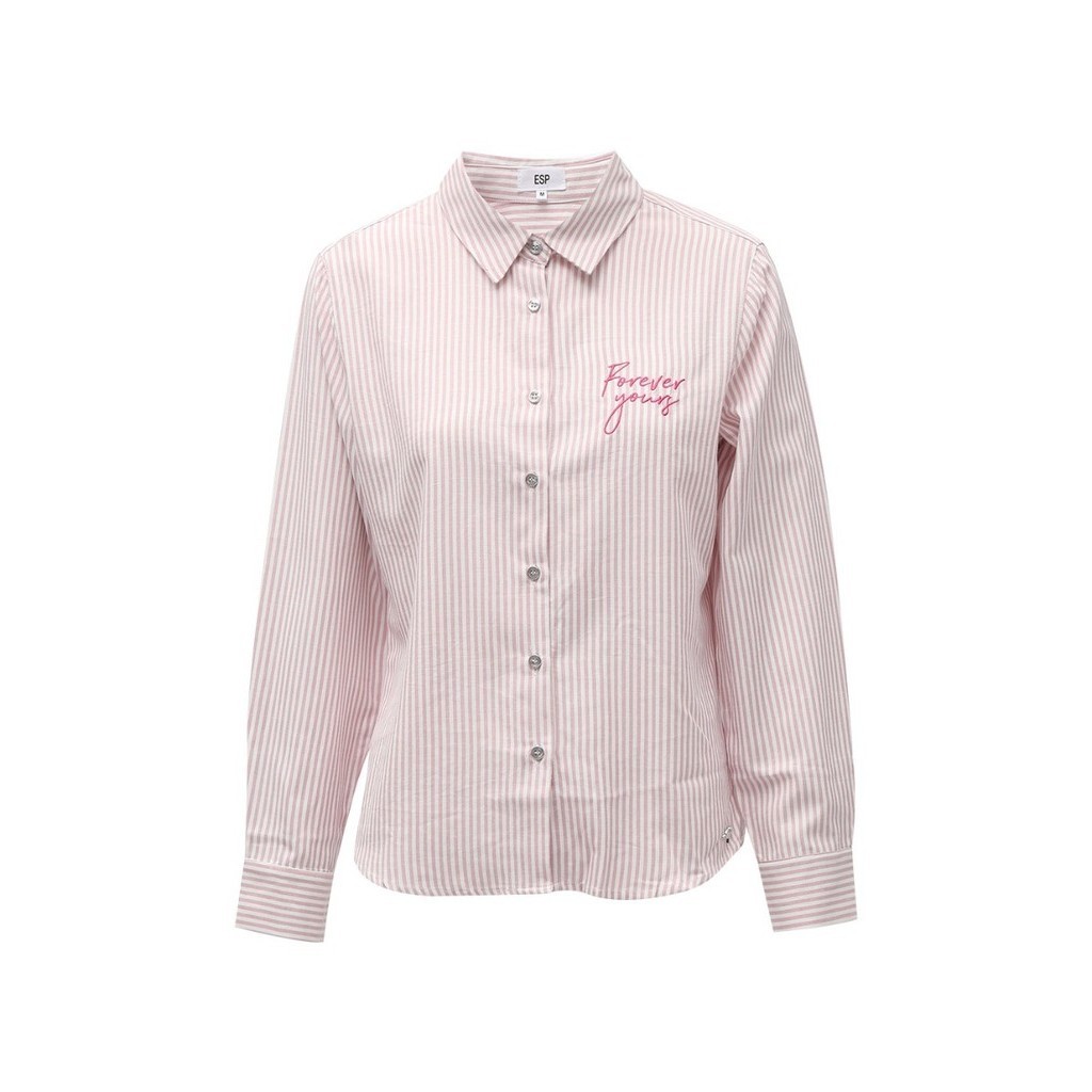 ESP เสื้อเชิ้ตลายทาง ผู้หญิง | Striped Shirt Blouse | 05820