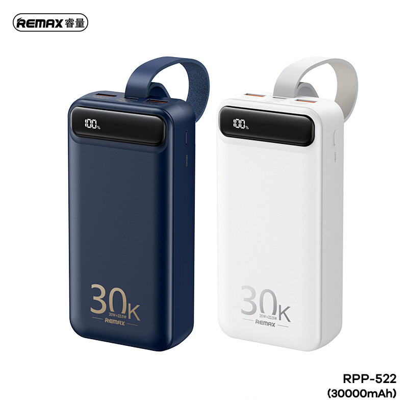 Remax RPP-520 10000MAH / RPP-521 20000MAH / RPP-522 30000 mAh แบตเตอรี่สำรอง Power Bank PD22.5W พาวเวอร์แบงค์ชาร์จเร็ว