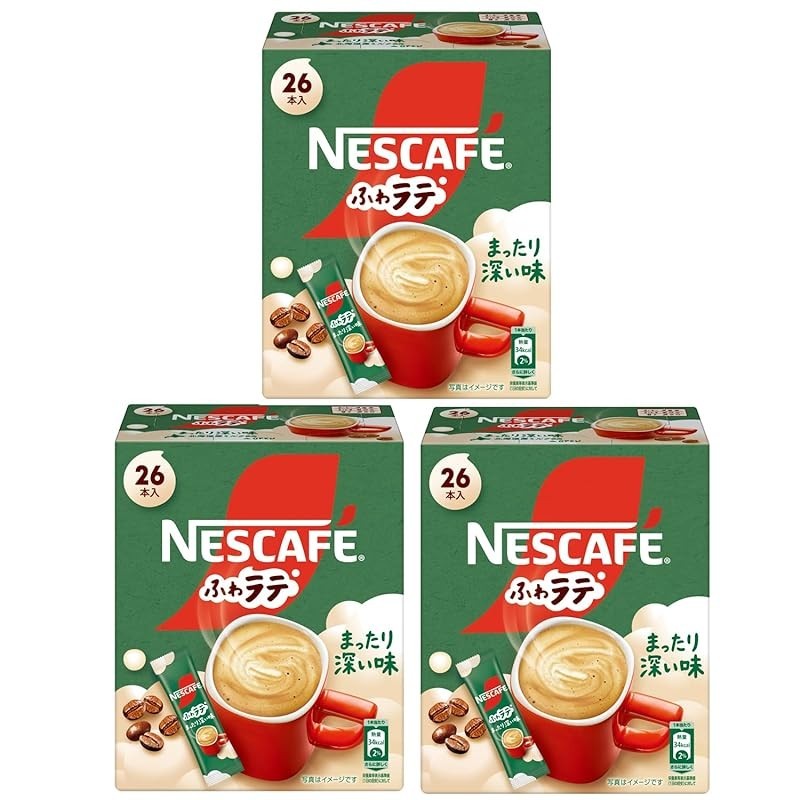 Nescafe Excella ลาเต้ รสฟู 26 แท่ง X3 กล่อง【กาแฟแท่ง】【คาเฟ่ อาว เลท】【ลาเต้】
