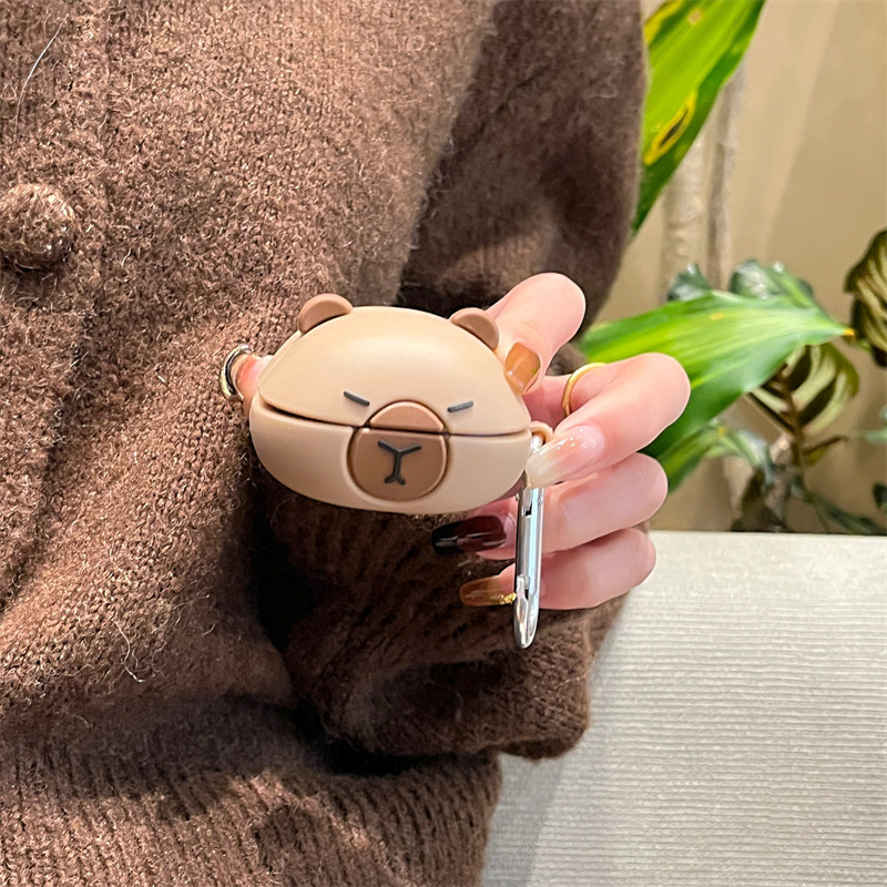 เคสซิลิโคนนิ่ม ลายปลาปักเป้า 3D สําหรับ Samsung Galaxy Buds-2-Live-Pro-FE