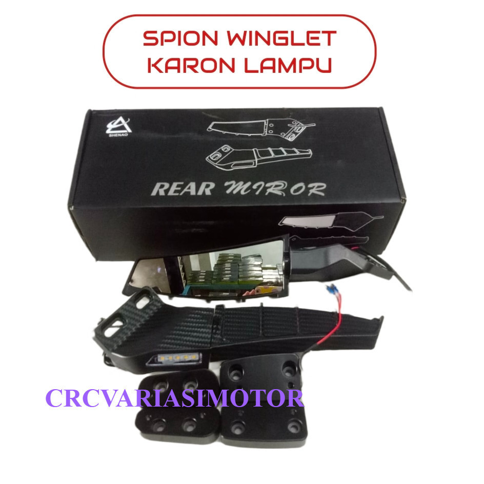 Cln WINGLET โคมไฟกระจกคาร์บอน รุ่น 3391 สําหรับรถจักรยานยนต์ Cbr R15 Ninja Gsx Nmax Pcx Lexi Adv R25 และรถจักรยานยนต์อื่น ๆ