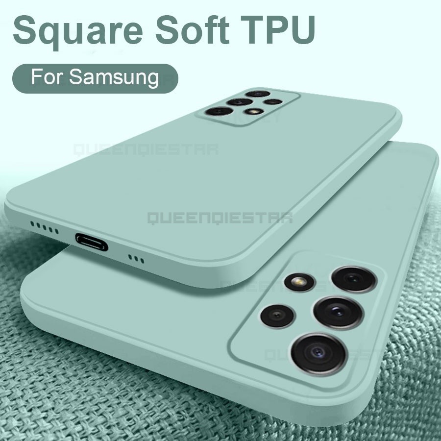 เคสโทรศัพท์ซิลิโคน แบบนิ่ม ทรงสี่เหลี่ยม สําหรับ Samsung Galaxy S23 Plus Ultra S23Plus S23Ultra