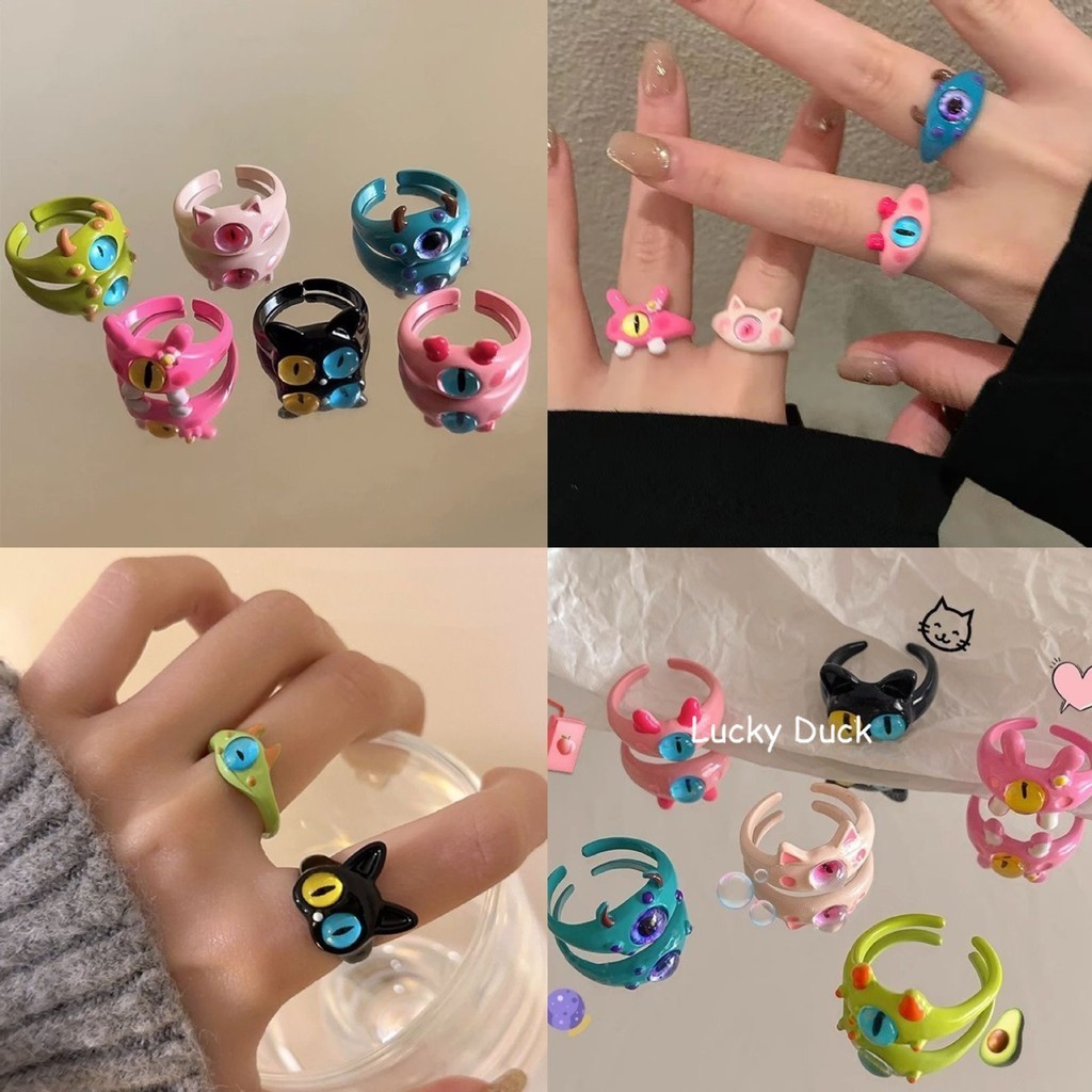 พร้อมส่ง แหวนเซ็ตแฟชั่น แหวนสายฝอ แหวนเซ็ต ฟรีไซส์ ปรับได้