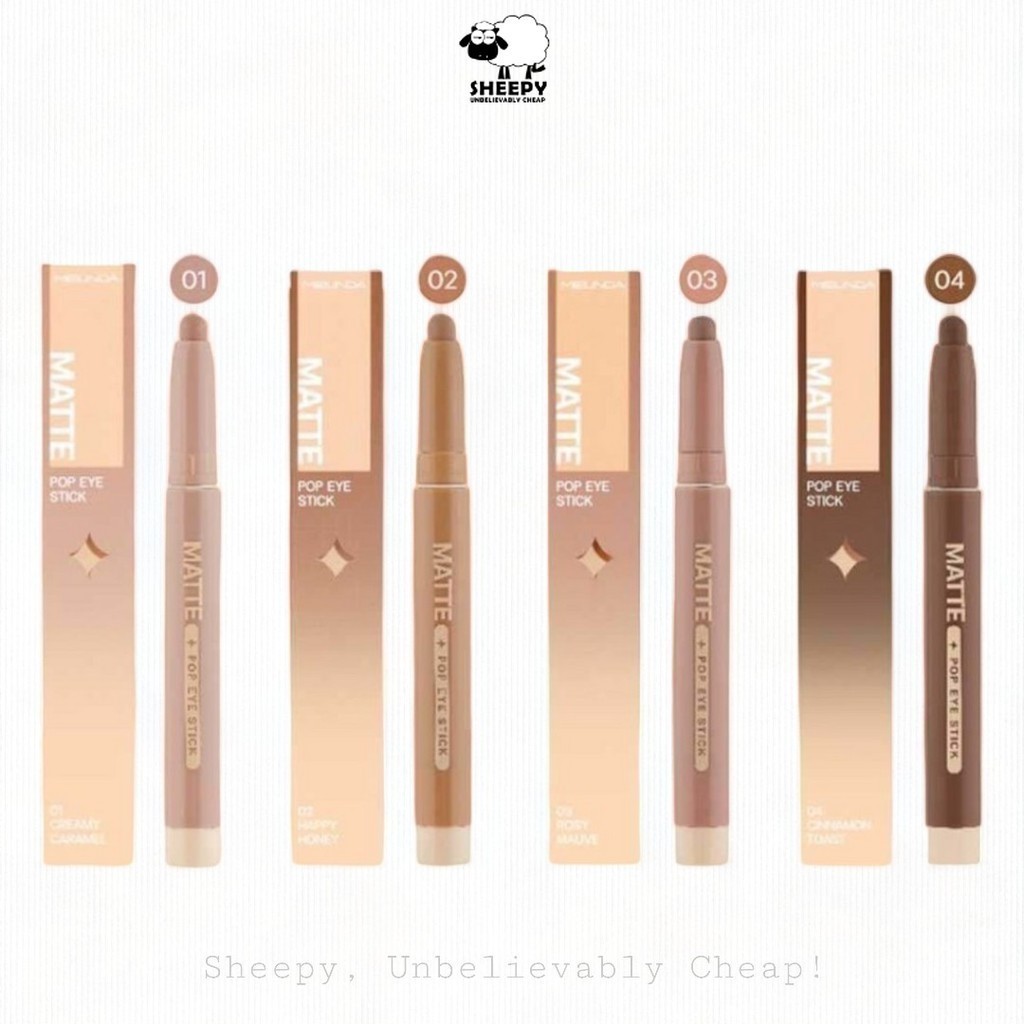 อายแชโดว์ แบบแท่ง Meilinda Glitter & Matte Pop Eye Stick เนื้อแมท เนื้อกลิตเตอร์ สีสวย กันน้ำ – โปรปัง