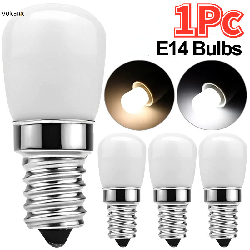 หลอดไฟ LED E12 E14 220V ความสว่างสูง แบบเปลี่ยน สําหรับตู้เย็น 1 ชิ้น