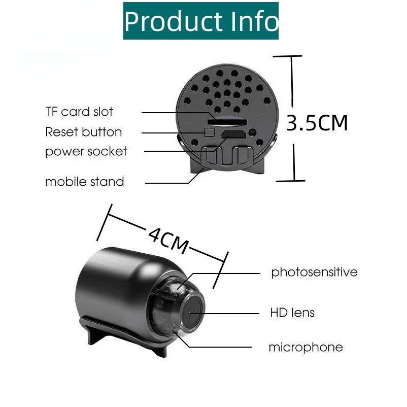 กล้องจิ๋ว1080P ความคมชัดสูงรักษาความปลอดภัยตรวจตรา WIFI เคลื่อนไหวมองเห็นกลางคืนตรวจจับจอระบบไร้สายขนาดเล็กกล้องถ่ายวิดี