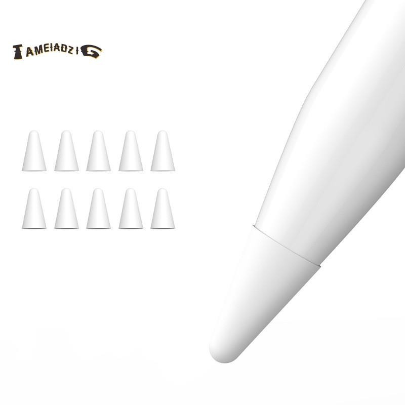『tameiadzig』เคสปากกาสไตลัส ซิลิโคน สีขาว แบบเปลี่ยน สําหรับ Apple Pencil 1St 2Nd 10 ชิ้น