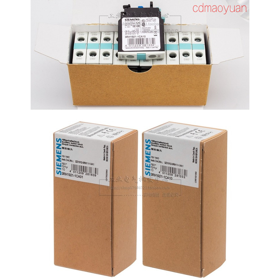 หัวสัมผัสเสริมของ Siemens Contactor 3RH1921-1CA10 3RH1921-1CA01