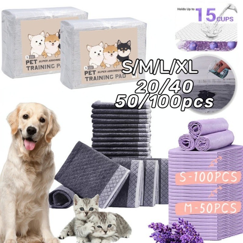 BHQ🐶พร้อมส่ง🐱แผ่นรองฉี่สุนัข ถ่านหินคาร์บอน ซึมซับไดีดี ดูดกลิ่นดี รุ่นชาโคล ยถ่านหินคาร์บอน