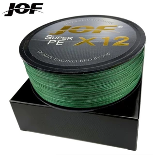 Jof สายเอ็นตกปลาถัก PE 500 มม. 300 ม. 100 ม. 12 เส้น