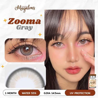 🔥คอนแทคเลนส์ Hydrogel - ขนาดกลาง 💗Zooma (Mayalens Premium) สี : Brown / Gray