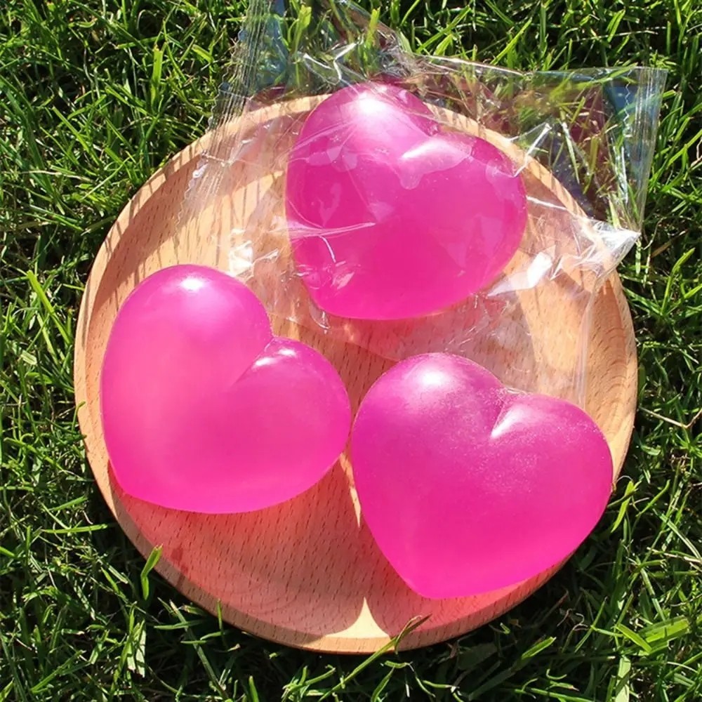 ของเล่นบีบสกุชชี่ รูปการ์ตูนหัวใจน่ารัก เปลี่ยนสีได้ เหมาะกับของขวัญวันวาเลนไทน์ ของเล่นบรรเทาความเครียด สําหรับเด็ก และผู้ใหญ่