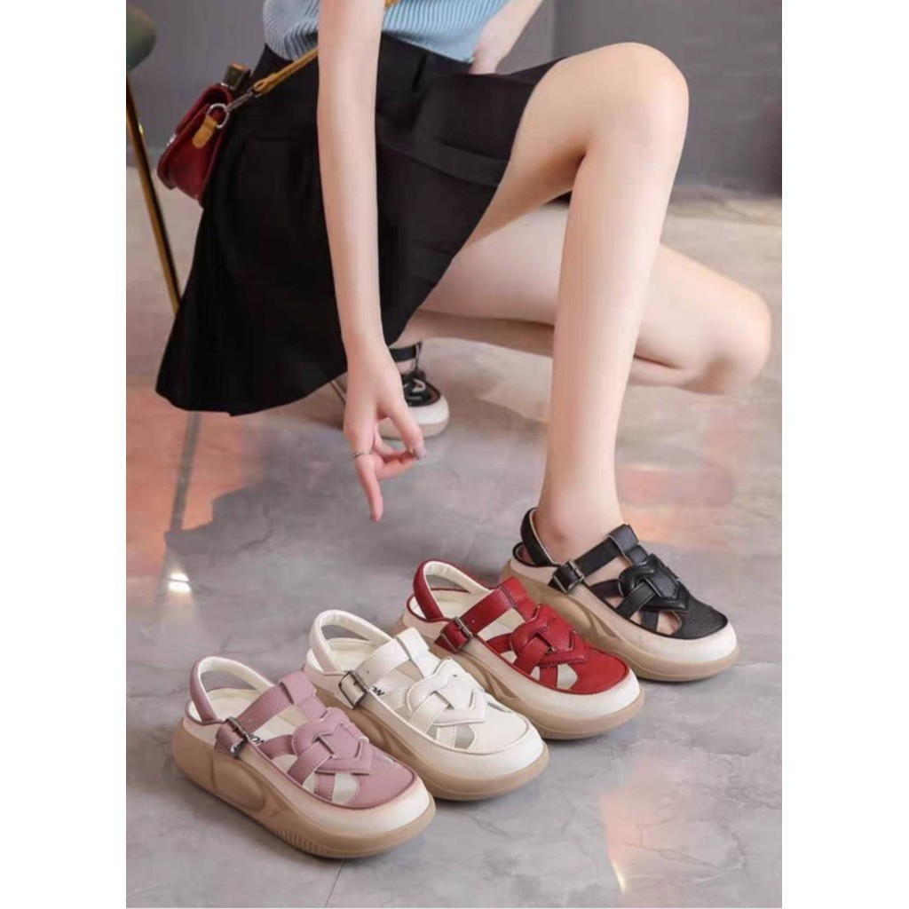 nice 2 feet u พร้อมส่งในไทย NEW  b82 รองเท้าผ้าใบสไตล์มินิมอล เกาหลี เสริมส้น 5cm สายpuพรีเมี่ยมรูปห