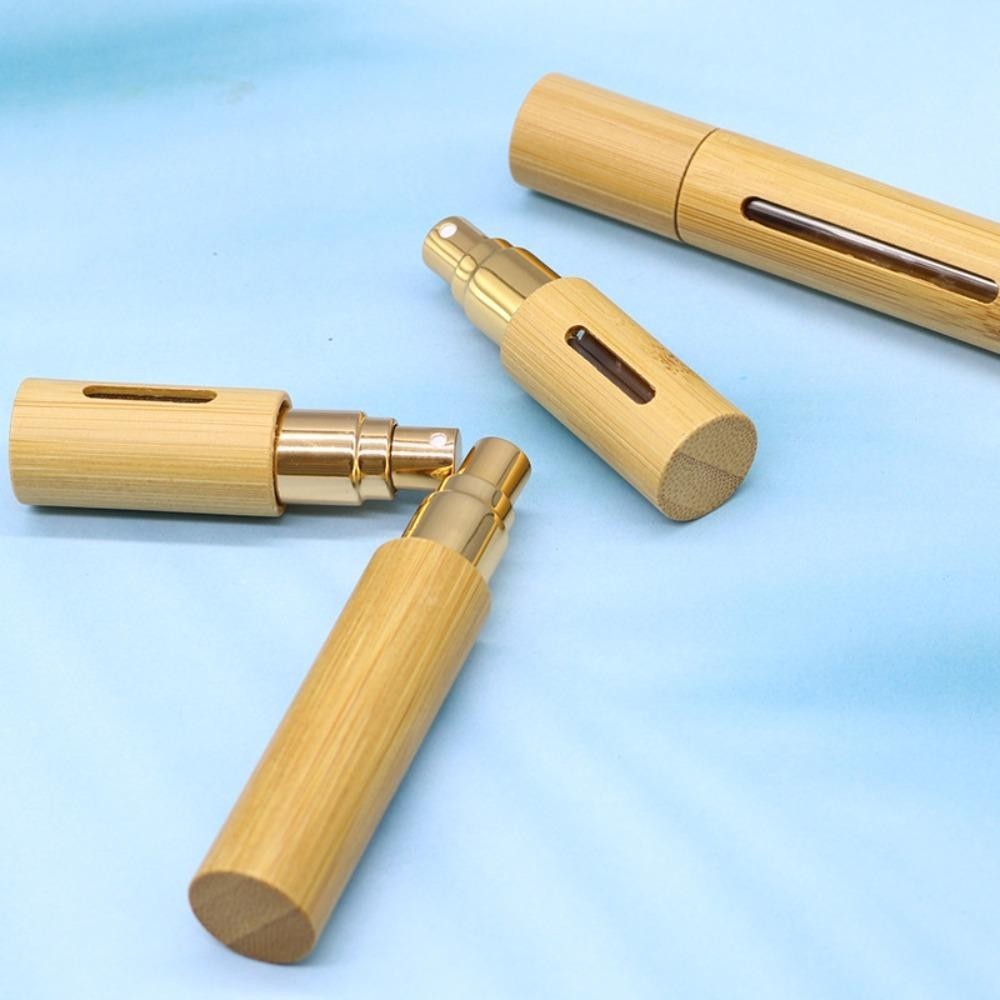 Uumir 5/10ML ขวดน้ําหอม, รีฟิลไม้แบบพกพา Atomizer, Ultra Fine ด้านล่างบรรจุ Liner Mini ไม้ไผ่สเปรย์ขวด Travel - รูปที่ 6