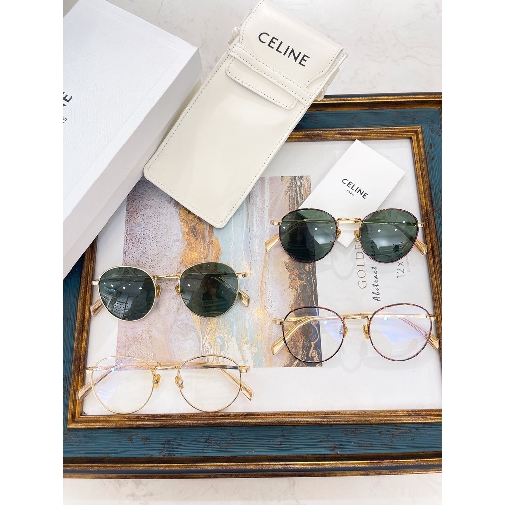CFBS C-ELINEssaa New Fashion Street Shooting round Frame Vintage Sunglasses StarinsSame Style Green Film Sun Glasses Tidecl40100