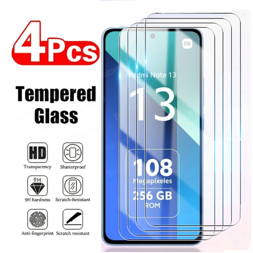 Xiaomi Redmi Note 13 4G 5G ฟิล์มกระจกนิรภัยกันรอยหน้าจอโทรศัพท์ แบบเต็มจอ