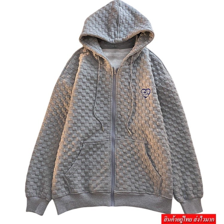 COCO  เสื้อกันหนาวแขนยาว มีฮู้ด ผ้าหนา  แฟชั่น  รุ่นW6852