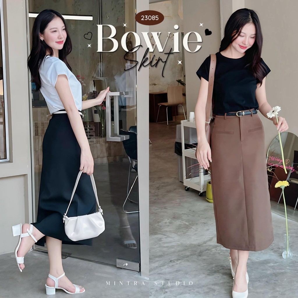 Bowie Skirt - กระโปรงยาว ทรงเอ ผ่าหลัง กระโปรงทำงาน MT.STDO