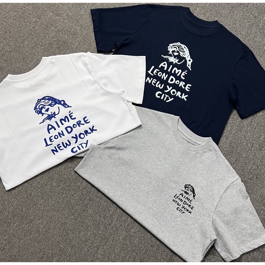 A1me เสื้อยืดลําลอง แขนสั้น พิมพ์ลายเทพธิดา ทรงหลวม สําหรับผู้ชาย