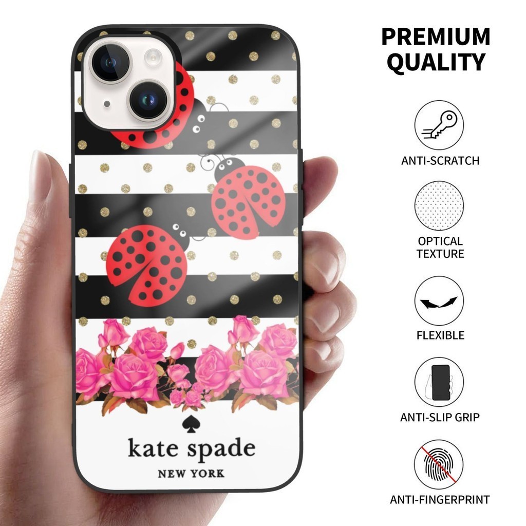 เคสโทรศัพท์มือถือ ป้องกันการตก ลาย Kate Spade คุณภาพสูง หรูหรา สําหรับ IPhone 15 14 13 XR XS MAX