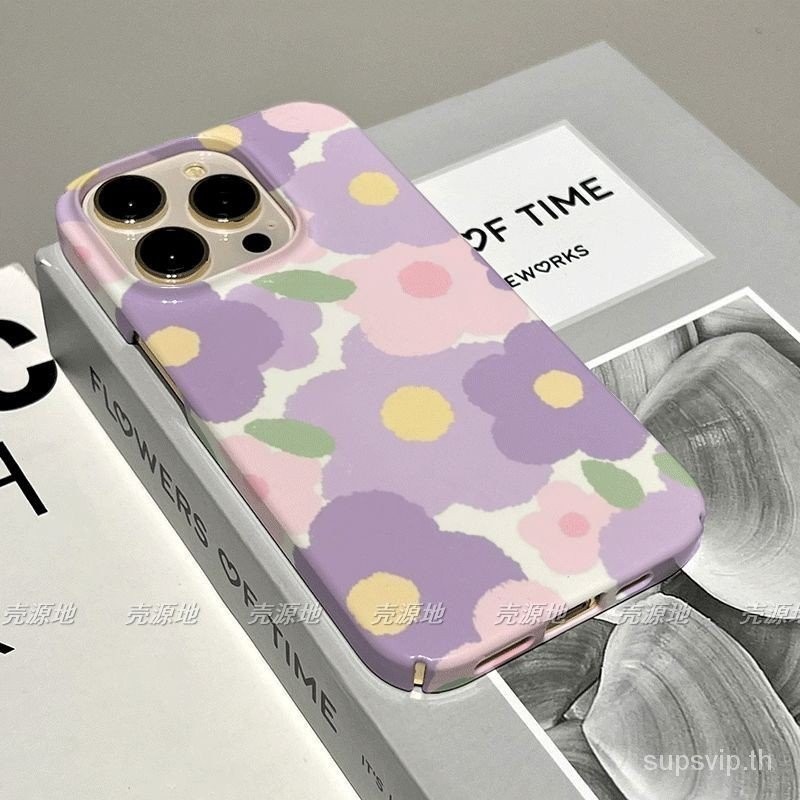 เคสโทรศัพท์มือถือแบบแข็ง กันกระแทก ลายดอกไม้กราฟฟิตี้ สําหรับ iPhone 15 14 Plus XR 13 ProMax 11promax 7 Plus 12 ProMax 8 Plus 11 XS Max 15 Pro