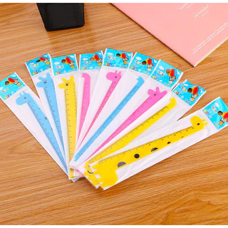 ไม้บรรทัด ยีราฟยาว เครื่องเขียน 15ซม. S0229 ไม้บรรทัดการ์ตูน สุ่มสี ไม้บรรทัดน่ารัก ราคาส่ง แจกเด็ก