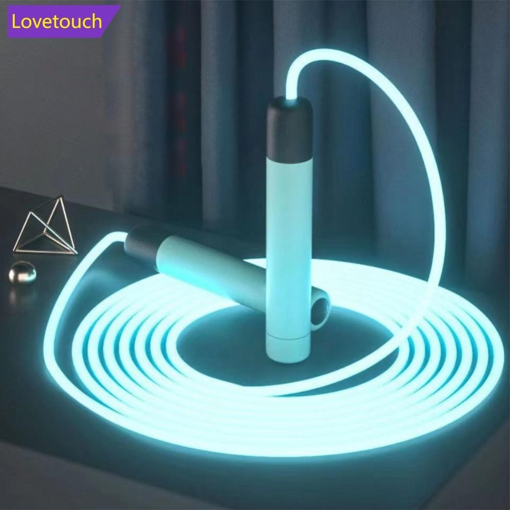 Lovetouch เชือกกระโดดเรืองแสง LED PU เรืองแสง ลดน้ําหนัก สําหรับเด็ก และผู้ใหญ่ S2X4 1 ชิ้น