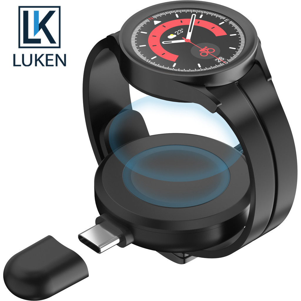Luken ที่ชาร์จแม่เหล็กไร้สาย USB C แบบพกพา สําหรับ Samsung Watch 6 Classic 5 Pro 3 4 Active 2 Galaxy Watch