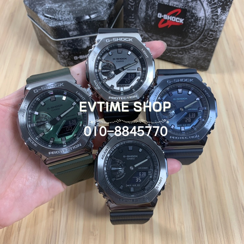 นาฬิกาเหล็ก GM-2100-1A นาฬิกาสปอร์ตใหม่ GM-2100 สายนาฬิกากันน้ํา unisex p789