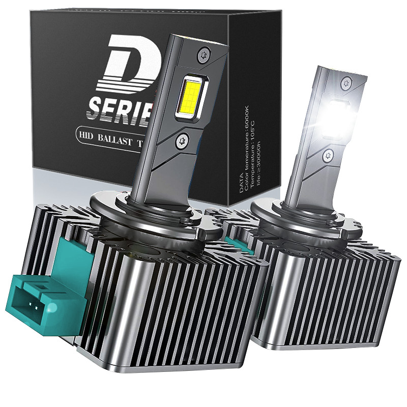 D SERIES หลอดไฟหน้ารถยนต์ LED D3S D1S D2S D4S D5S D8S เทอร์โบ 12000LM 6000K 70W ปลั๊ก และชุดแปลง HID