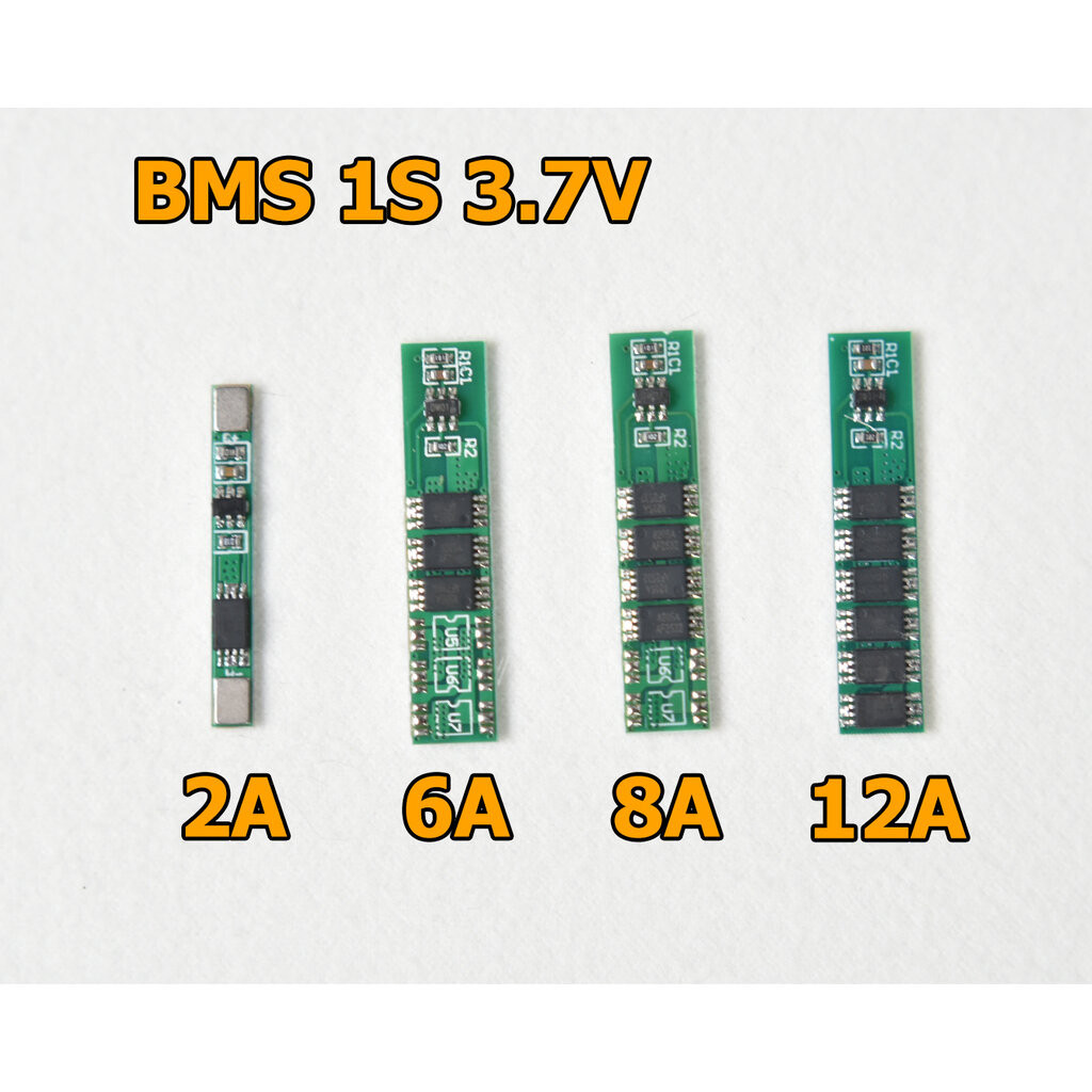 BMS 1S 3.7V 4.2V โมดูลบอร์ดป้องกันการชาร์จแบตเตอรี่ลิเธียม บอร์ดควบคุมแบตเตอรี่ อะไหล่ซ่อมวงจรป้องกันแบตเตอรี่ สำหรับ...