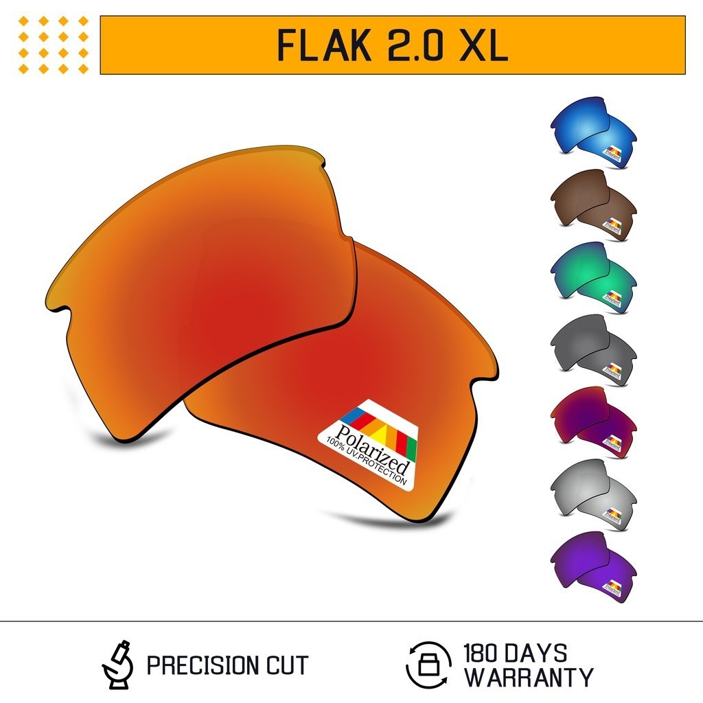 OAKLEY Oakley Bwake เลนส์ทดแทนโพลาไรซ์สําหรับ-Oakley Flak 2.0 XL OO9188 กรอบแว่นกันแดด - ตัวเลือกหลายตัว
