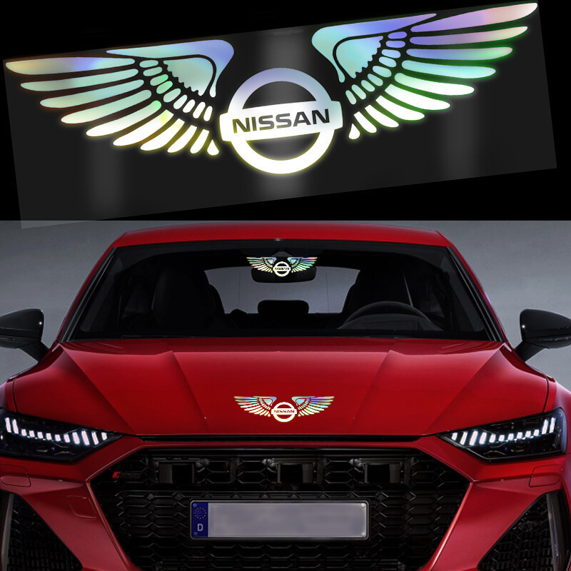 1 ชิ้นรถสติกเกอร์ Angel Wings PVC สติกเกอร์รูปลอกกันน้ําเหมาะสําหรับ Nissan Nismo X-trail Almera Qas