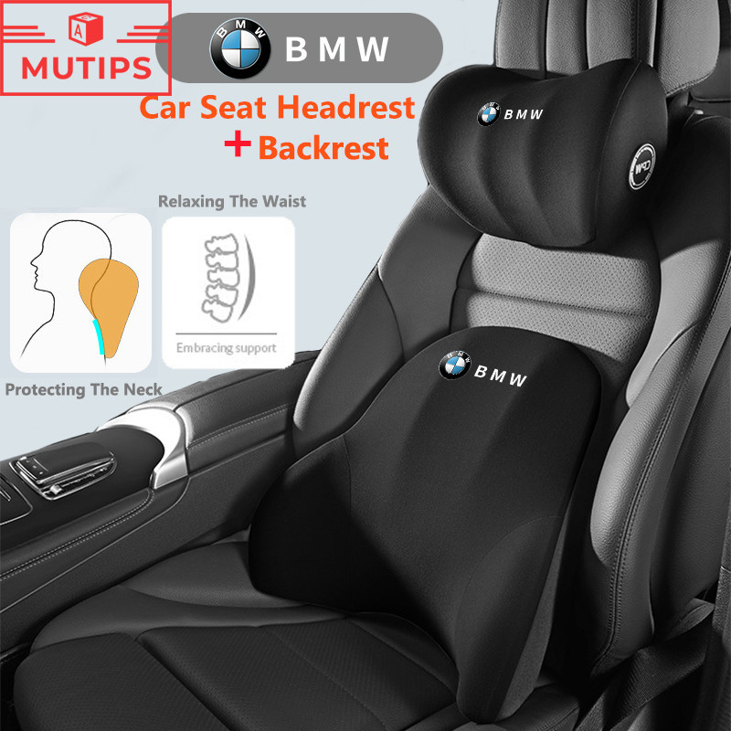 BMW พนักพิงศีรษะรถ หมอนเอว เมมโมรี่โฟม หมอนรองคอในรถเบาะยนต์ รองรับเอวการใช้ BMW M G20 F10 E46 F30 E39 G30 E60 E90 X1 E84 645ci E63 E36 E30 X3 F25 X3 G01 X1 F48 F32 F34 E92 G22 F44 IX3 I4 IX