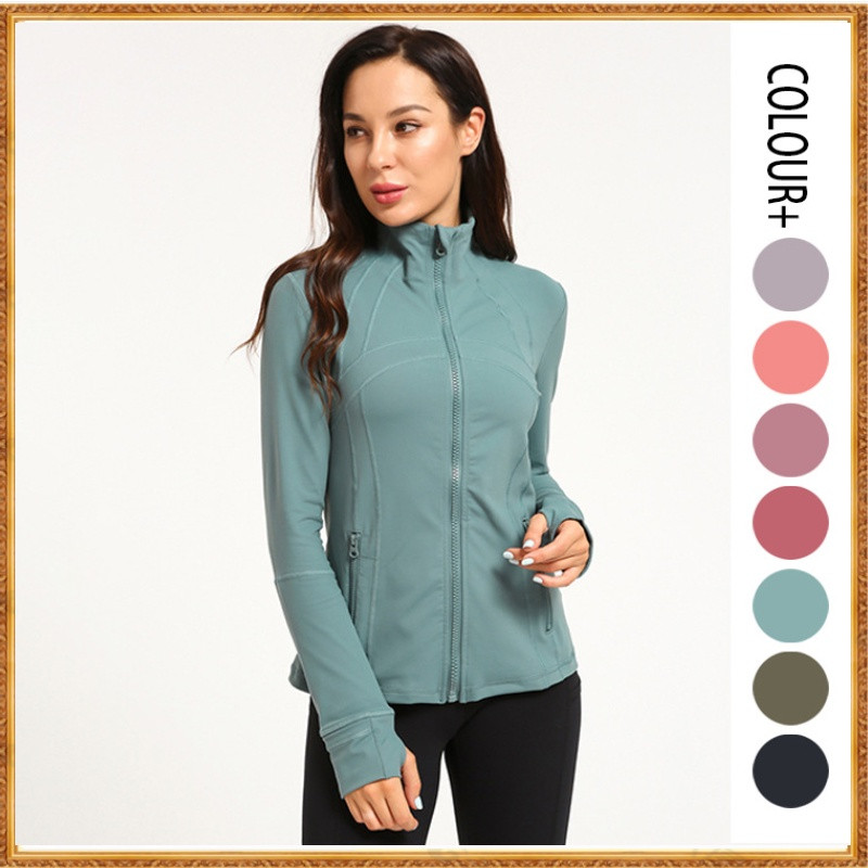 Lululemon yoga jacket DF jacket Slim sports and leisure running fitness top 6198