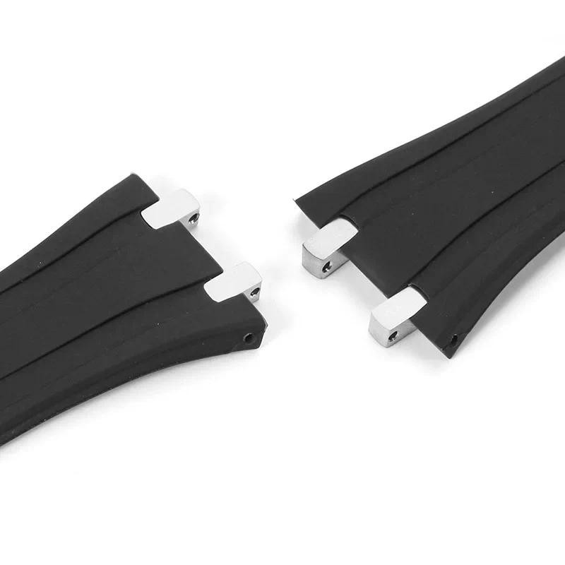 ชุดตัวเชื่อมต่อสายนาฬิกาข้อมือ สเตนเลส สําหรับ AP Royal Oak Offshore Band Connectors for AP 15710 15720 Linker Kit