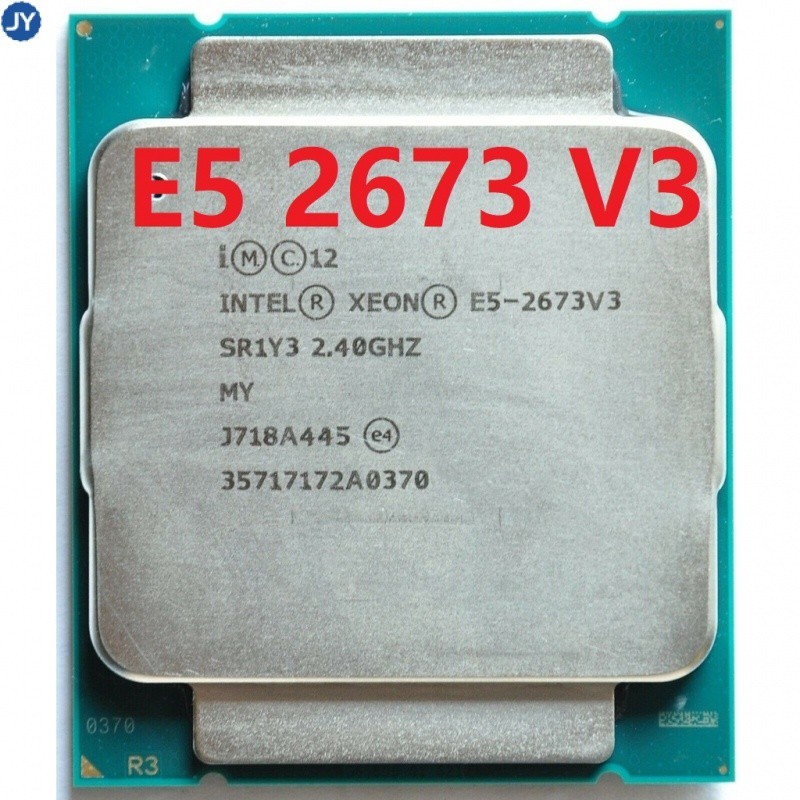 โปรเซสเซอร์ CPU Intel Xeon E5-2673v3 E5 2673v3 E5 2673 v3 2.4 GHz Twelve-Core Twenty-four-Thread 30M 105W LGA 2011-3-&amp;--