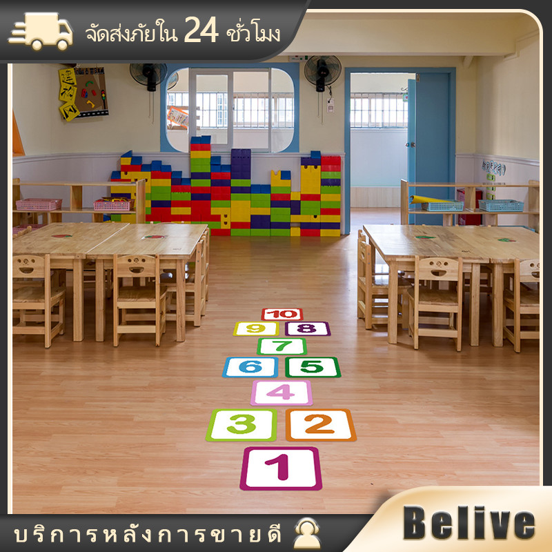 สติ๊กเกอร์ตัวเลขติดพื้น สําหรับตกแต่งบ้าน ของขวัญเด็ก เกมฮอปสก๊อตช์