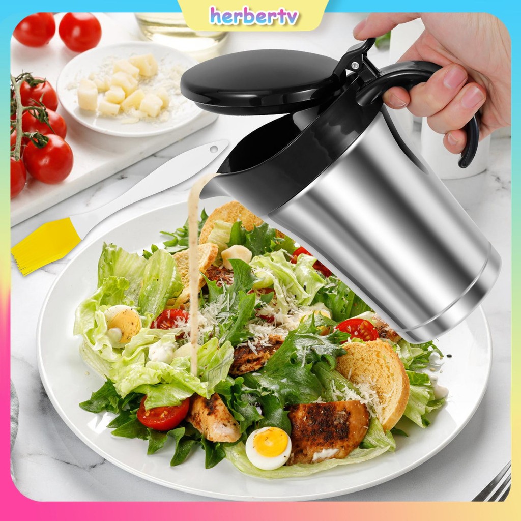 คู่ฉนวน Gravy เรือสแตนเลส Gravy อุ่นเหยือก 750ml ความจุ Gravy เหยือกพร้อมฝาปิดบานพับสําหรับ Gravy SH