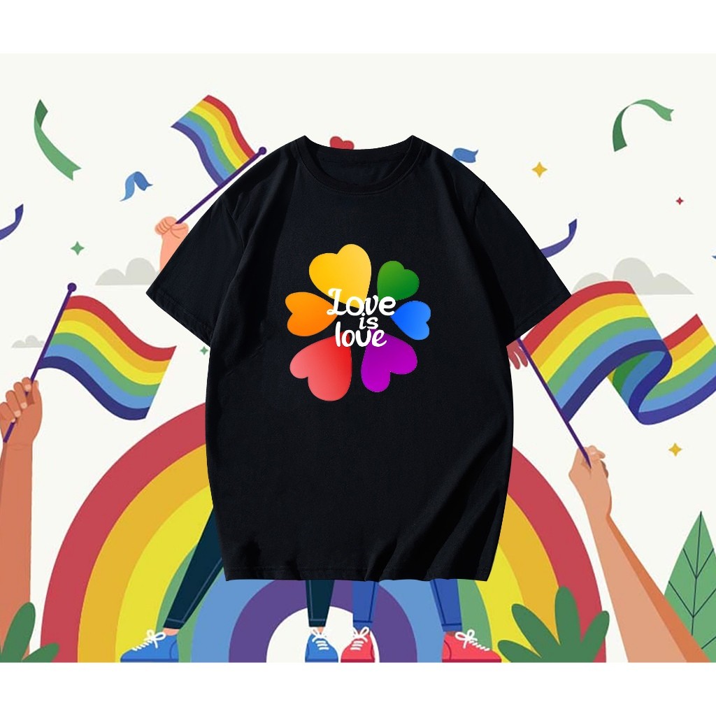 พร้อมส่ง เสื้อ🌈LGBT🌈 ค่าสัมบูรณ์เสื้อยืด สกรีน PRIDE MONTH ลาย pride flag