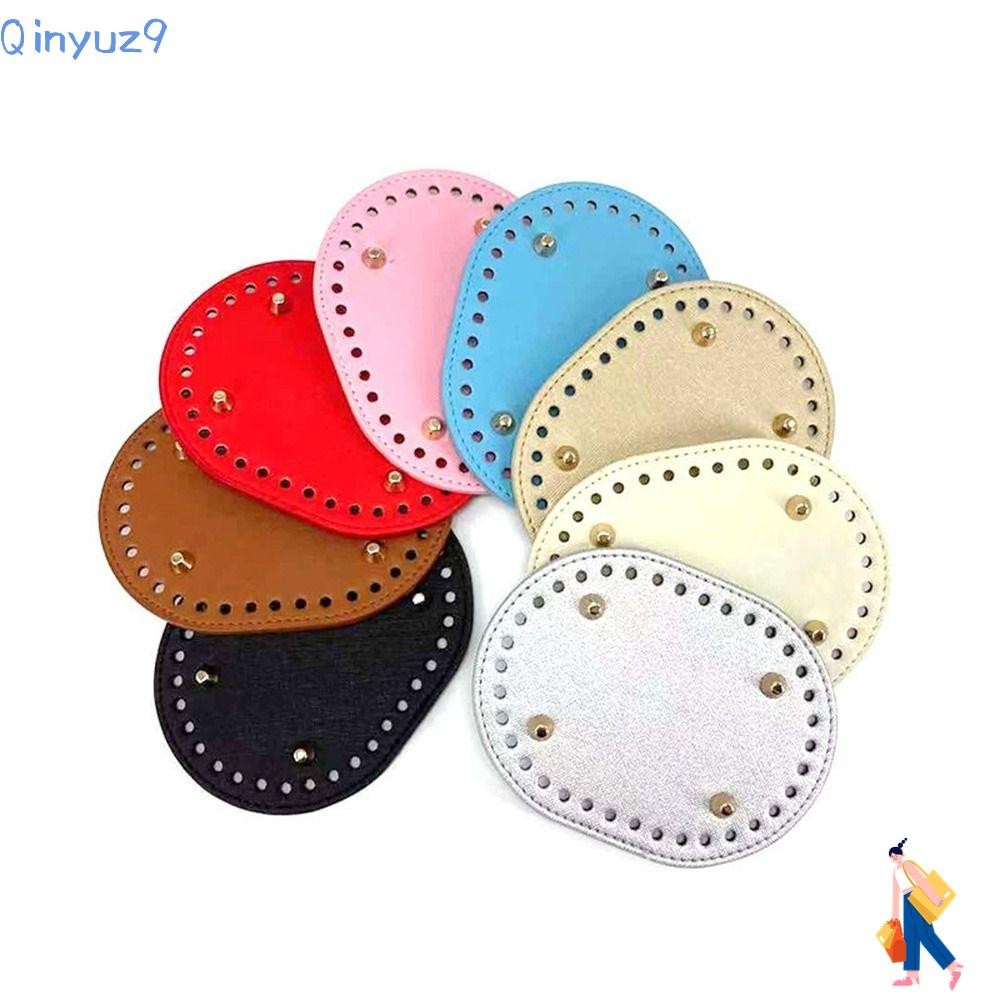 Qinyuz9 กระเป๋าอุปกรณ์เสริม, 36 หลุม 14.5 ซม.* 11 ซม.รูปไข่กระเป๋าด้านล่าง,วัสดุ PU หนัง DIY โครเชต์กระเป๋าอะไหล่สําหรับถักกระเป๋า
