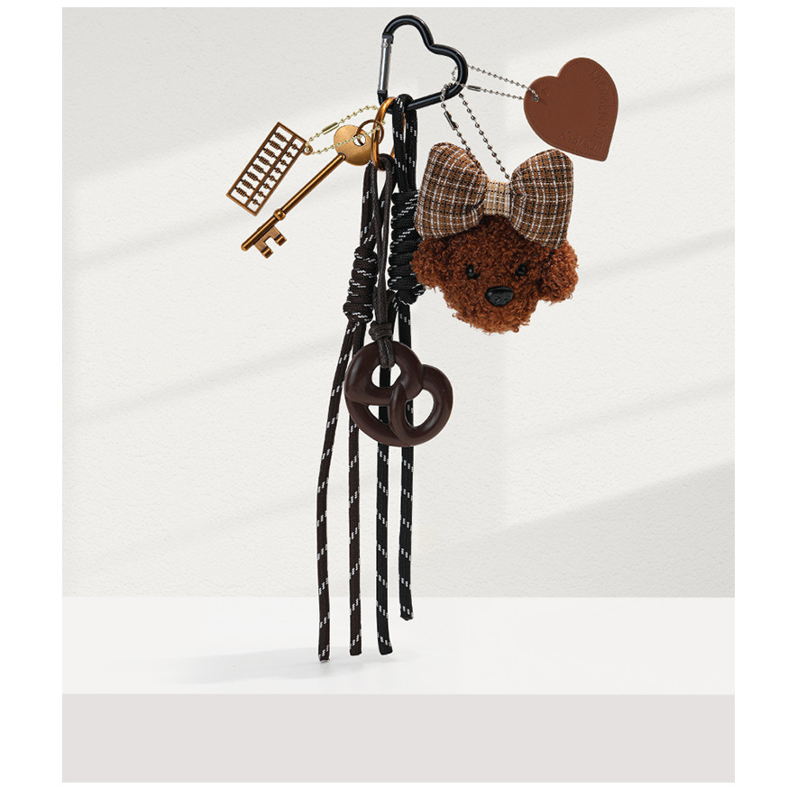 🐻ตุ๊กตาห้อยกระเป๋า จี้กระเป๋า Original Alkali Water Bread Teddy Puppy Bag Pendant miu Series Doll Plush Car Womens จี้พวงกุญแจ พวงกุญแจหมา keychain bag charm ห้อยกระเป๋า