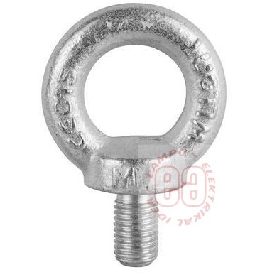 EYEBOLT M8 EYE BOLT WHITE GALVANIZED CHROME COLOR PITCH M 8 1.25 MM คุณภาพดี