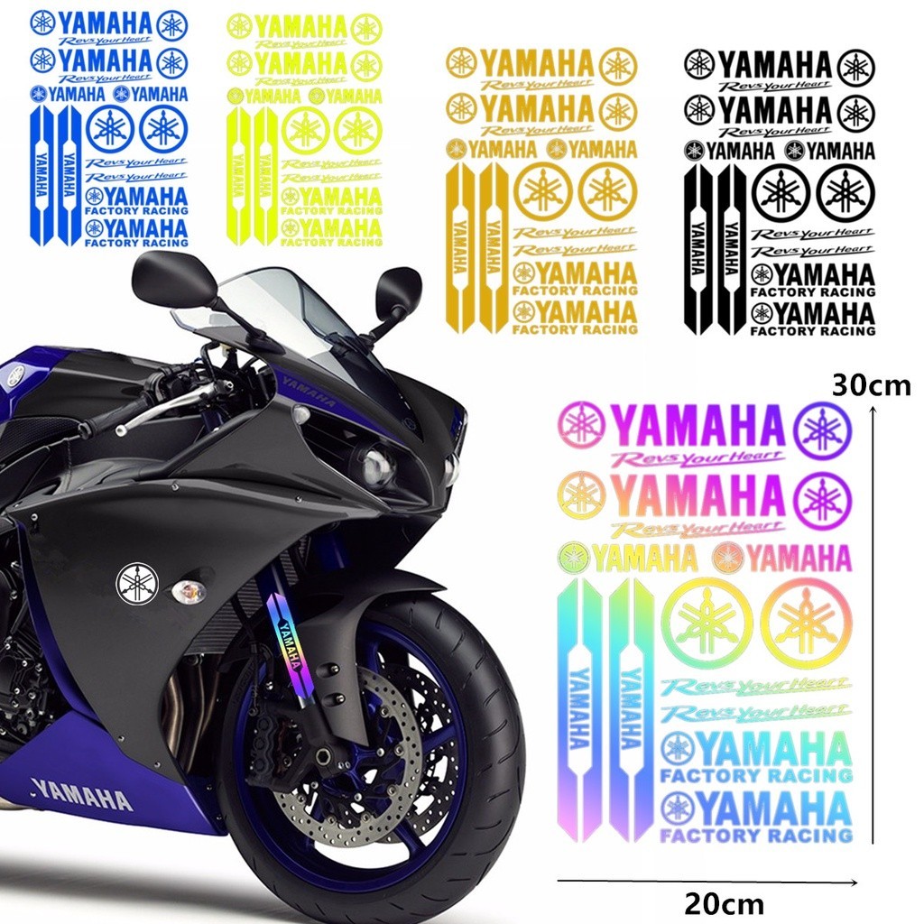 YAMAHA y15 zr สติกเกอร์สะท้อนแสง Fender Decal โรงงาน Racing Revs หัวใจของคุณโลโก้รถจักรยานยนต์หมวกกั