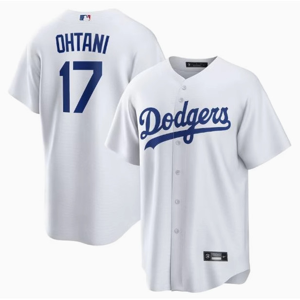 Ml B Dodgers Jersey Dodgers ชุดเบสบอล No. 17 OHTANI Competition Uniform Training Uniform Limited ปัก