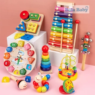รวมของเล่นเสริมพัฒนาการ กระดานจิ๊กซอร์ ตัวเลข ตัวอักษร ระนาด เจดีย์ไม้ TOY